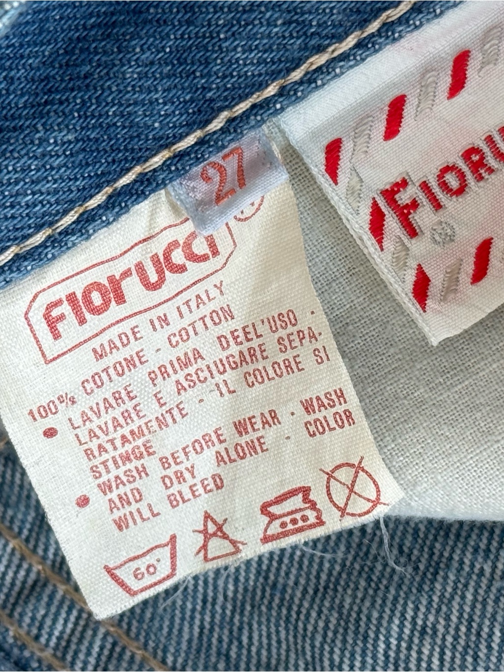 Fiorucci Women's Straight Leg Denim Jeans - Deep Blue Vintage Made In Italy Nwot — image 2 of 5